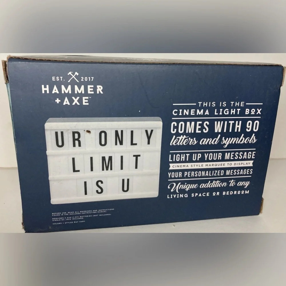 PERSONAL Cinema Lights Sign/Box​​ with Movable Letters! Perfect Fun Gift! NIB!​